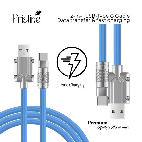2-in-1 USB-Type C Cable (Golden)